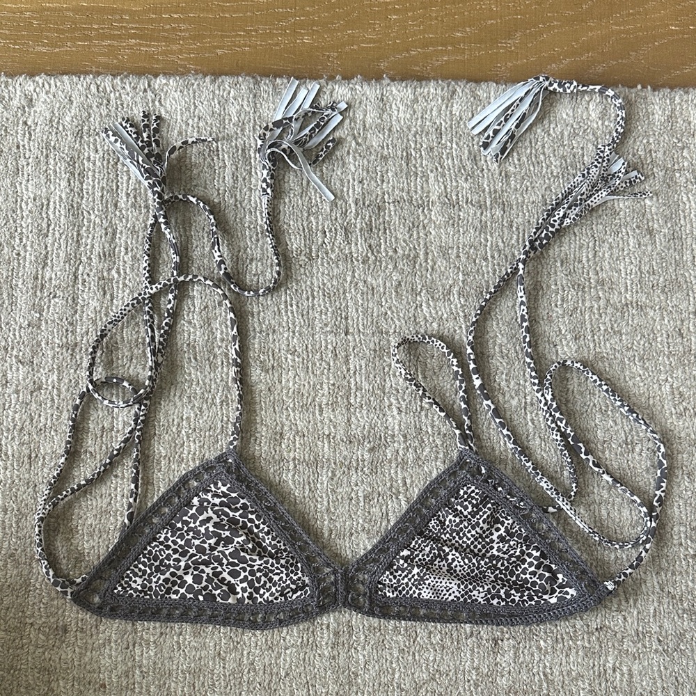 Acacia Leopard Print Bikini Top